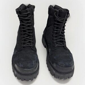 Balenciaga Black Canvas Strike Boots Men’s Size EU 40 US 7
